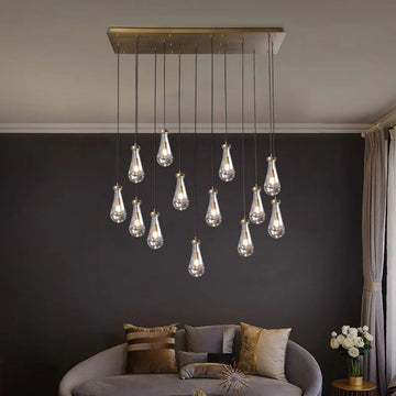 Raindrop Linear Chandelier 54"