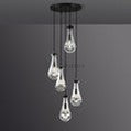 Raindrop Round Chandelier 5 Lights 14"D