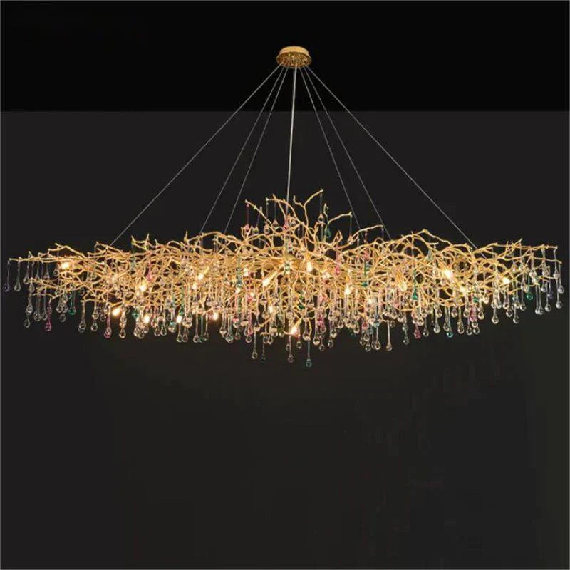 Ran Colorful Crystal Dining Branch Chandelier - thebelacan