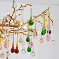 Ran Colorful Crystal Linear Branch Chandelier - thebelacan