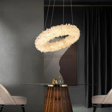 Rock Crystal Round Modern Chandelier