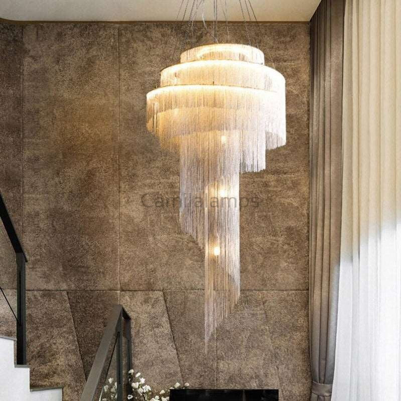 Cadena Chain Tassel Duplex Chandelier