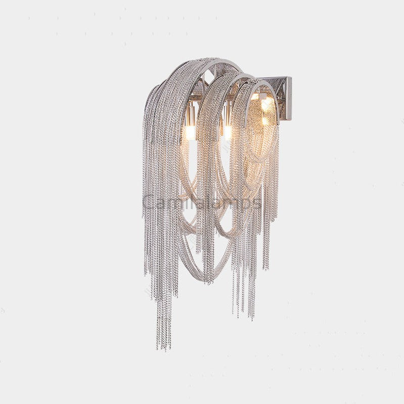 Sophian Aluminum Chain Tassel Wall Sconce