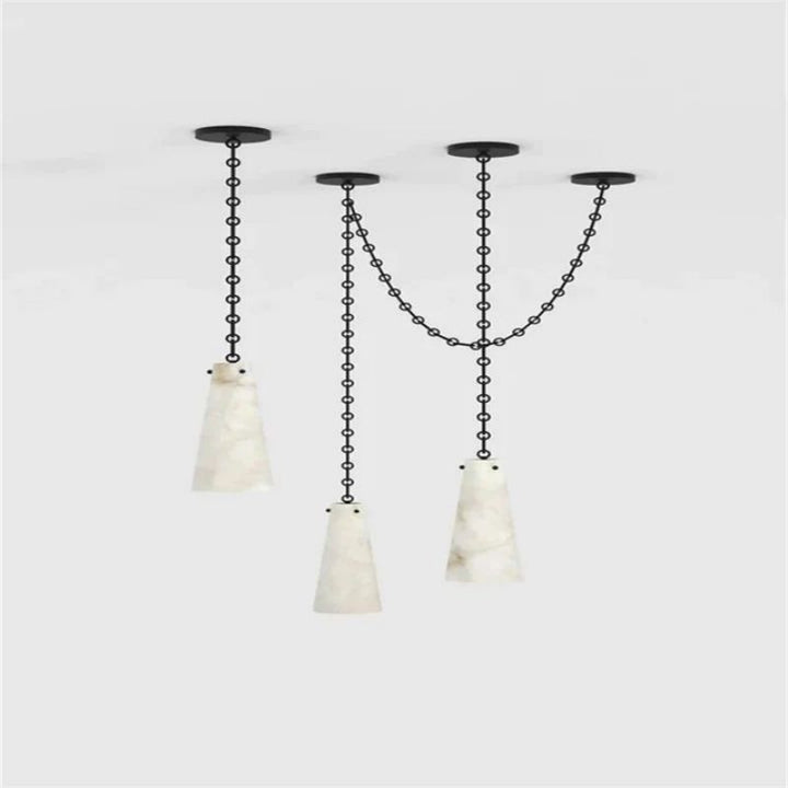 Charlene Marble Modern 3-Light Chandelier