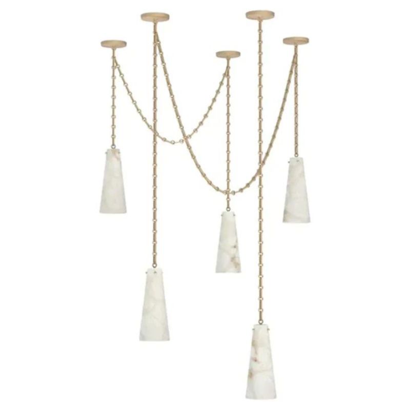 Charlene Marble Modern 5-Light Chandelier