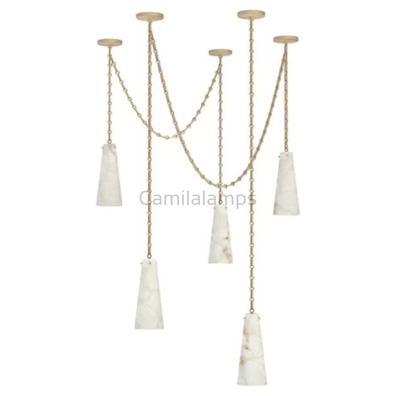 Charlene Marble Modern 5-Light Chandelier