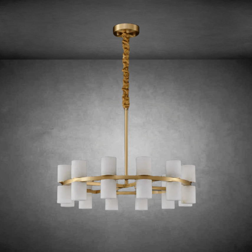 Modern Tabitha Alabaster Chandelier