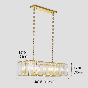 Apricity Crystal Rectangular Chandelier