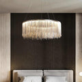 Vicky Modern Chain Tassel Round Chandelier - Ineffable Lighting