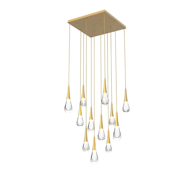 Rain 12-Light Chandelier Pendant For Living room Family room Dining Room Bedroom