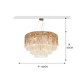 Round Multiple Tier Crystal Chandelier - Ineffable Lighting