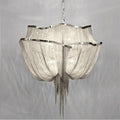 Alisa Luxury Double-Layer Aluminum Chain Tassel Chandelier - thebelacan