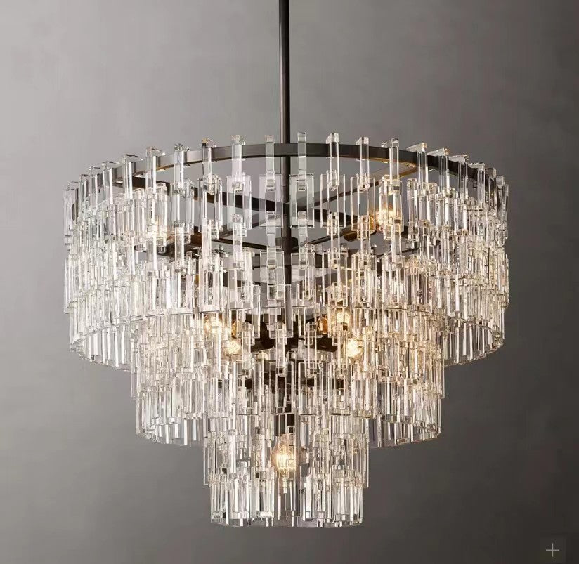 Marignan Tier K9 Crystal Round Chandelier