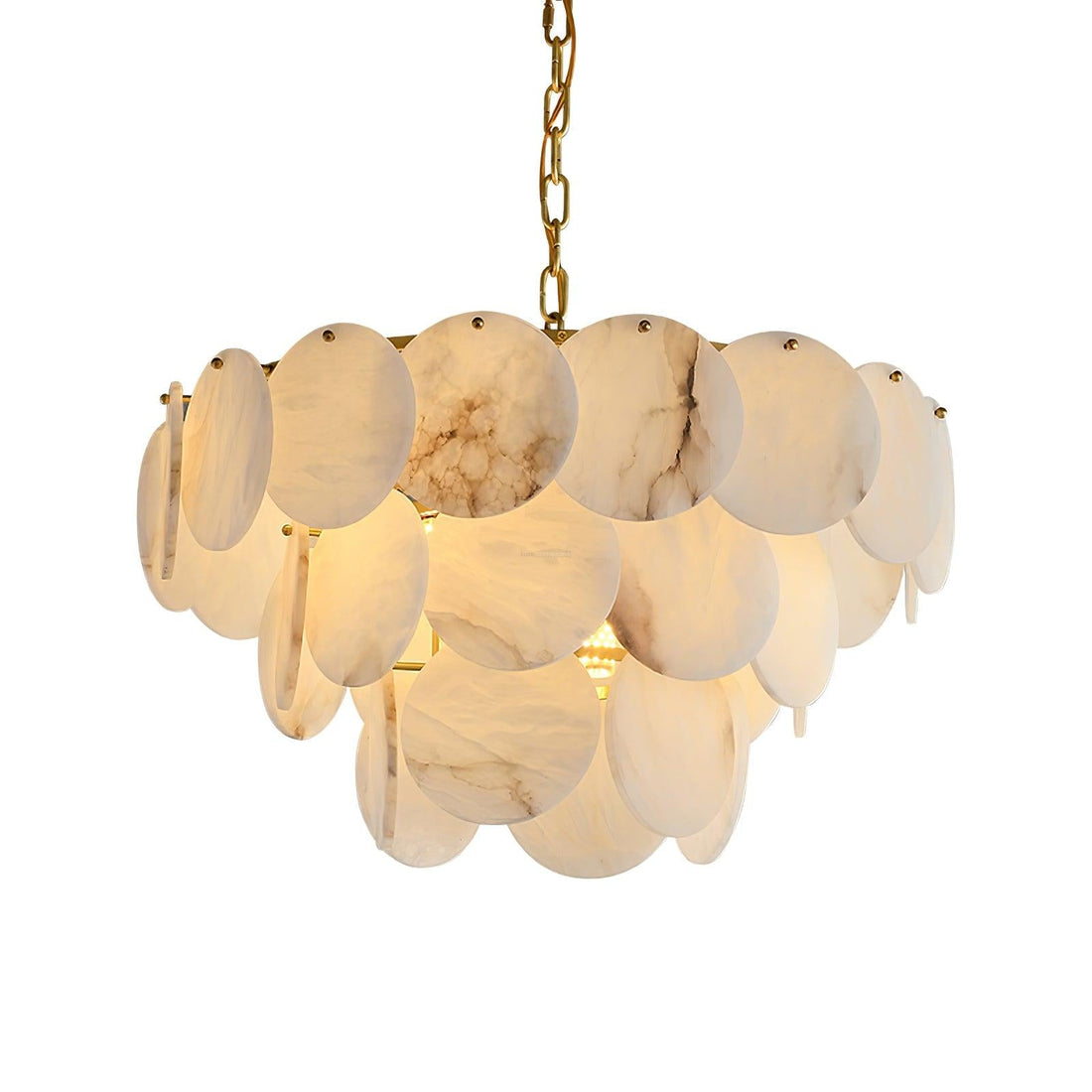 Alabaster Shell Brass Chandelier with 2/3/4/5/6 layer