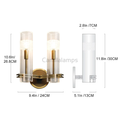 Nigel Modern Bedroom Double Wall Sconce - Ineffable Lighting