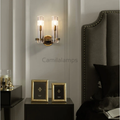 Nigel Modern Bedroom Double Wall Sconce - Ineffable Lighting