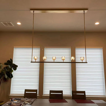 Bille Crystal Linear Chandelier For Dining Room