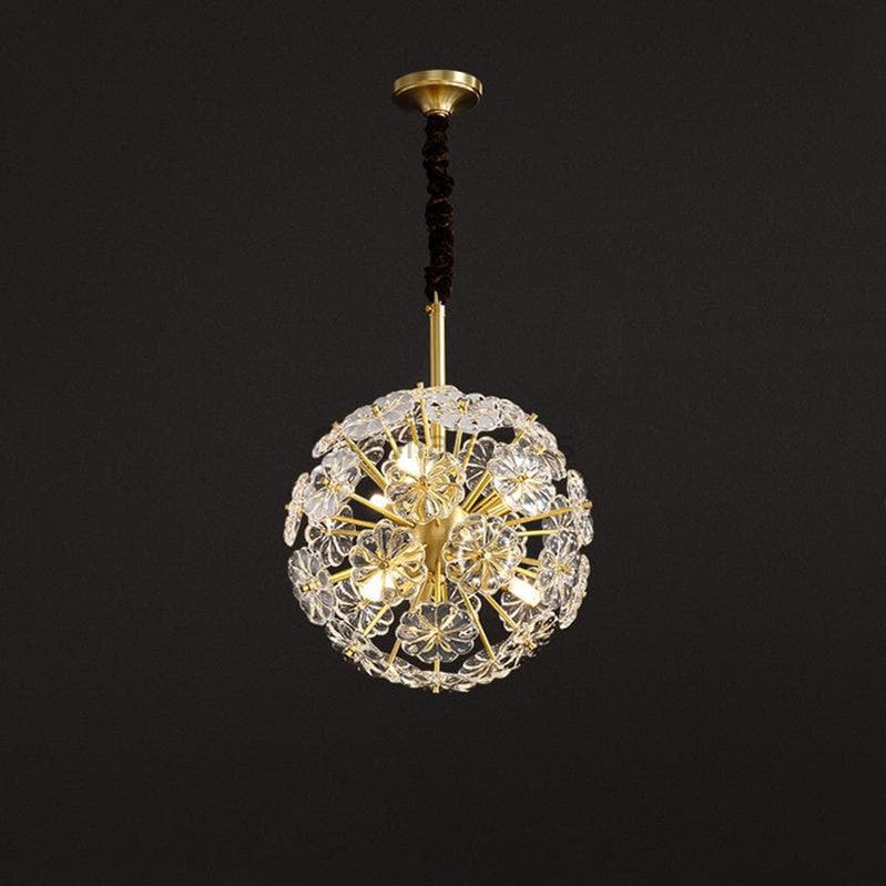 Classic Brass Dandelion Chandelier