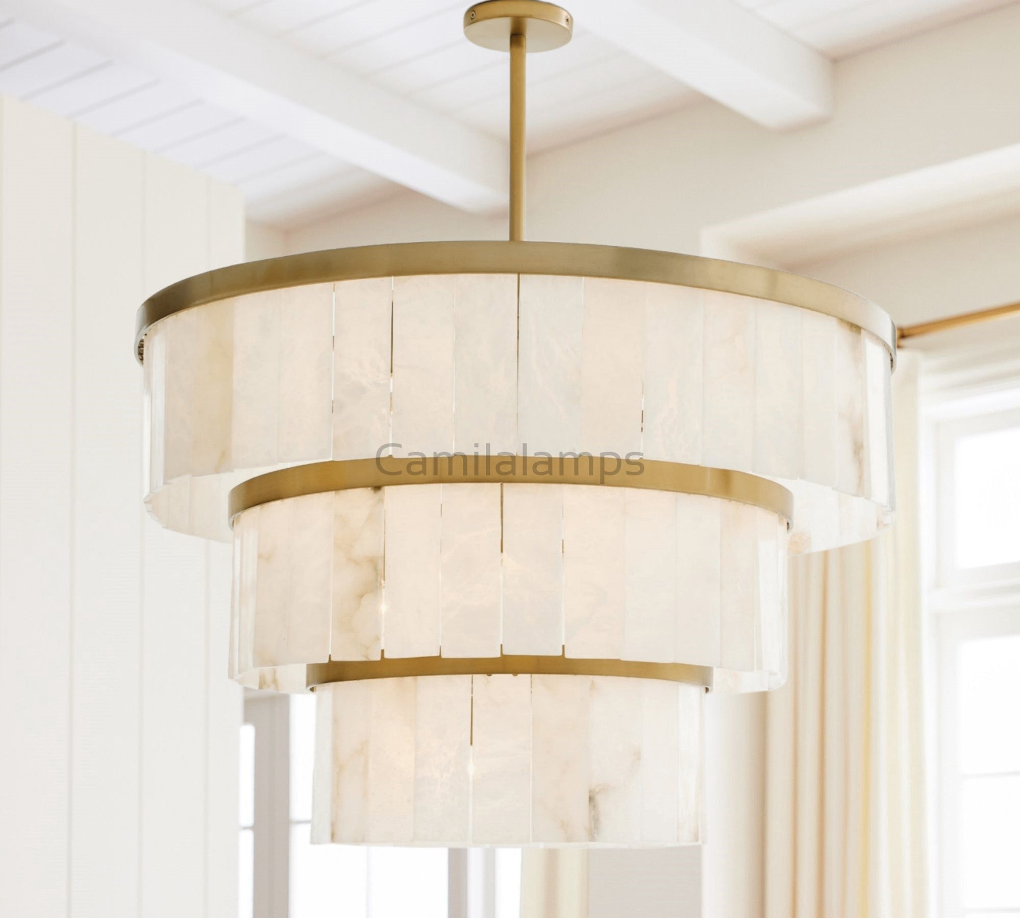 Windham Alabaster 3 Tier Chandelier