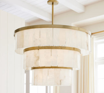 Windham Alabaster 3 Tier Chandelier