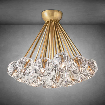 Bille De Crystal Ball Flush Mount 24"