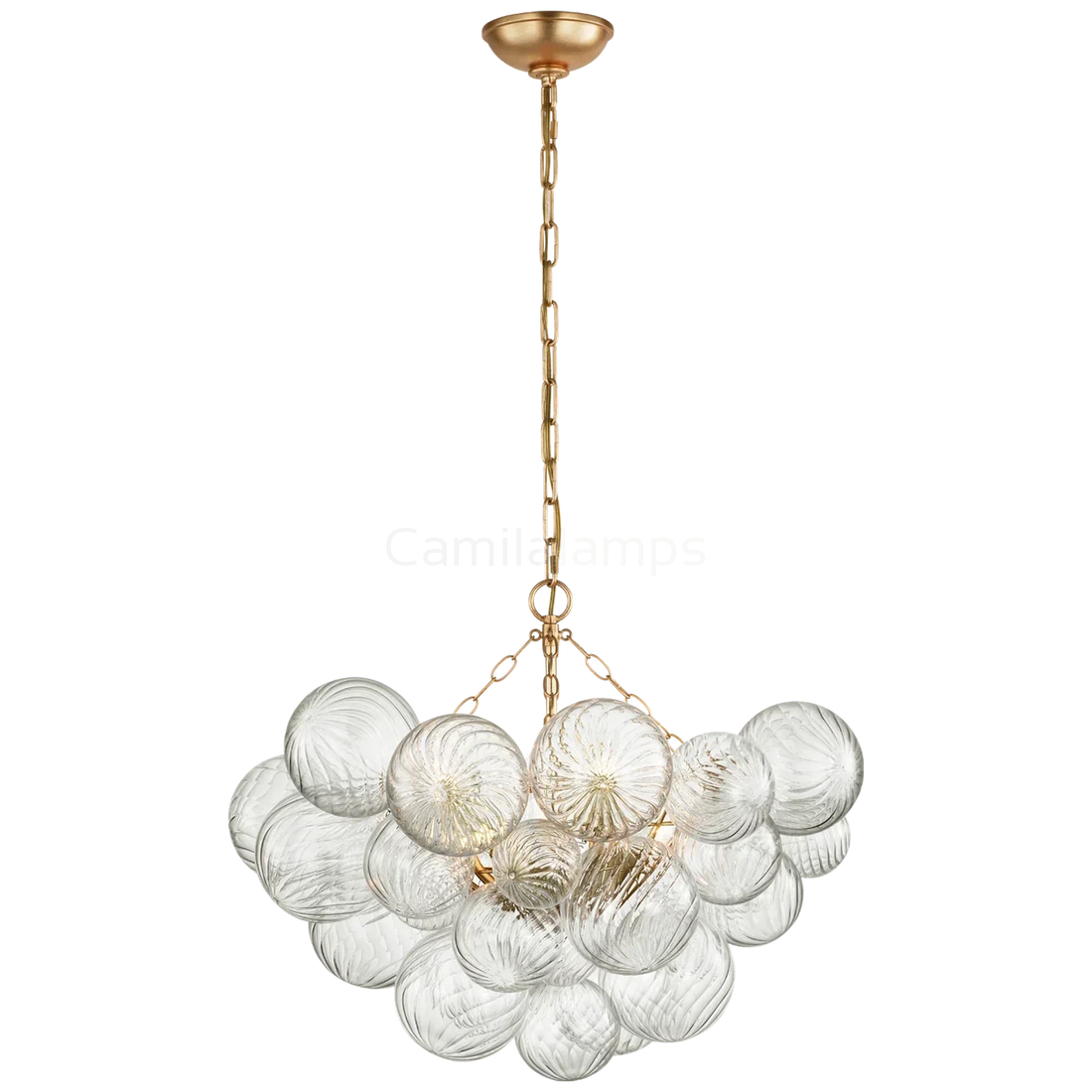 Talila Glass Chandelier 30", Modern Chandelier Lamp Pendant for Dining Room