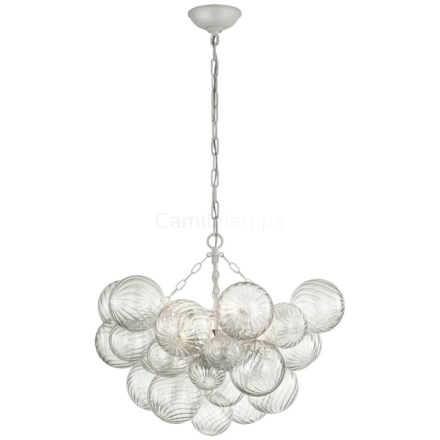 Talila Glass Chandelier 30", Modern Chandelier Lamp Pendant for Dining Room