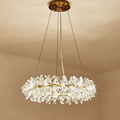 Isabel Postmodern Ring Crystal Chandelier - Ineffable Lighting