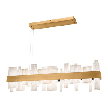 Acropolis 46in LED Linear Alabaster Chandelier