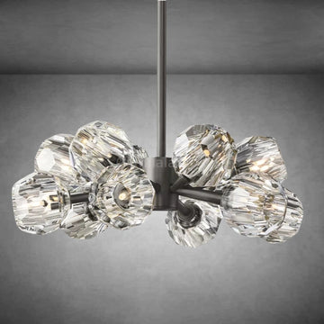 Bille De Crystal Ball Round Chandelier 24"