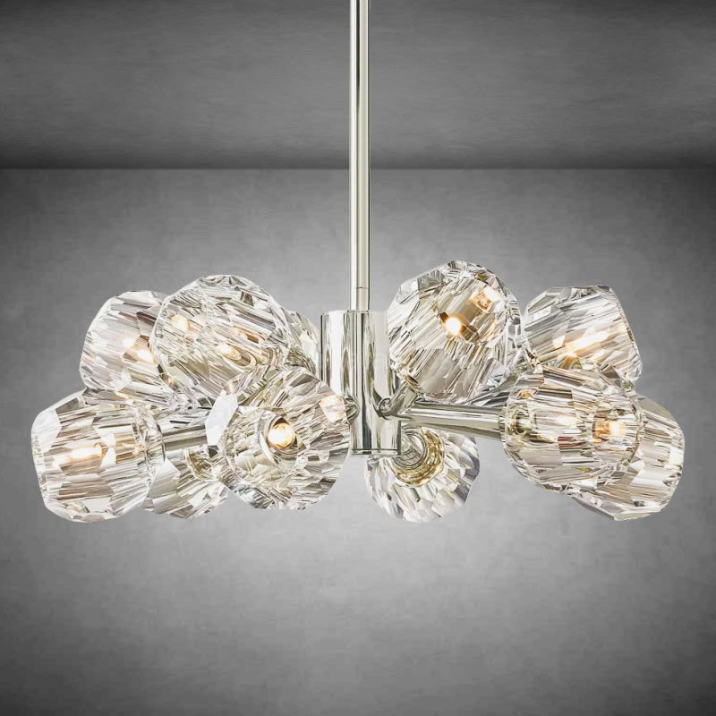 Bille De Crystal Ball Round Chandelier 24"