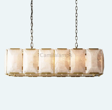 Harlow Calcite Rectangular Chandelier 42"