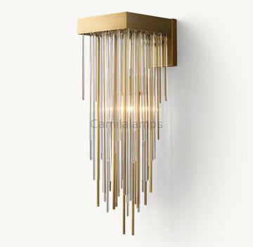 Cascade Glass Brass Wall Sconce,Wall Lamps