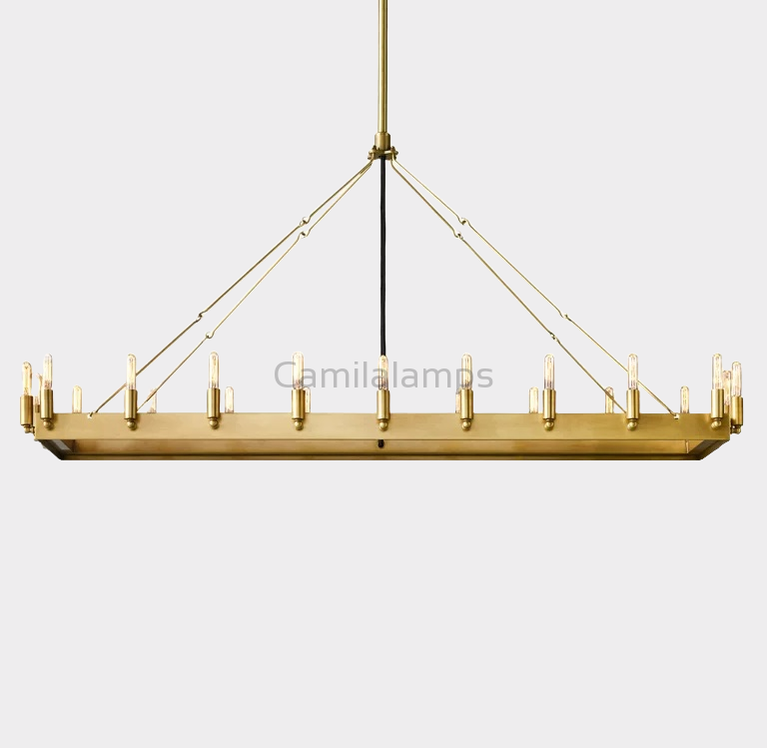 Vintage Filament Rectangular Chandelier