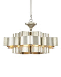 Grand Lotus Large Silver Chandelier