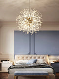 Alouette Modern Round Crystal chandelier Gold For Living Room, Bedroom Branch Chandelier Camilalamps W31