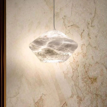 Alabaster Modern Comet Pendant