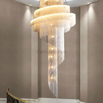 Modern Grand Chain Tassel Chandelier