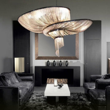 Modern Chain Tassel Living Room Chandelier