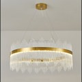 Skylar Round Glass Chandelier - Ineffable Lighting