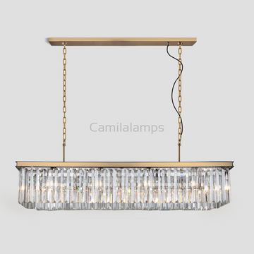 Odeon Crystal Rectangular Chandelier 59“