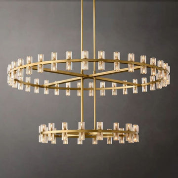 Arcachon Led Round Two-Tier Chandelier 60"